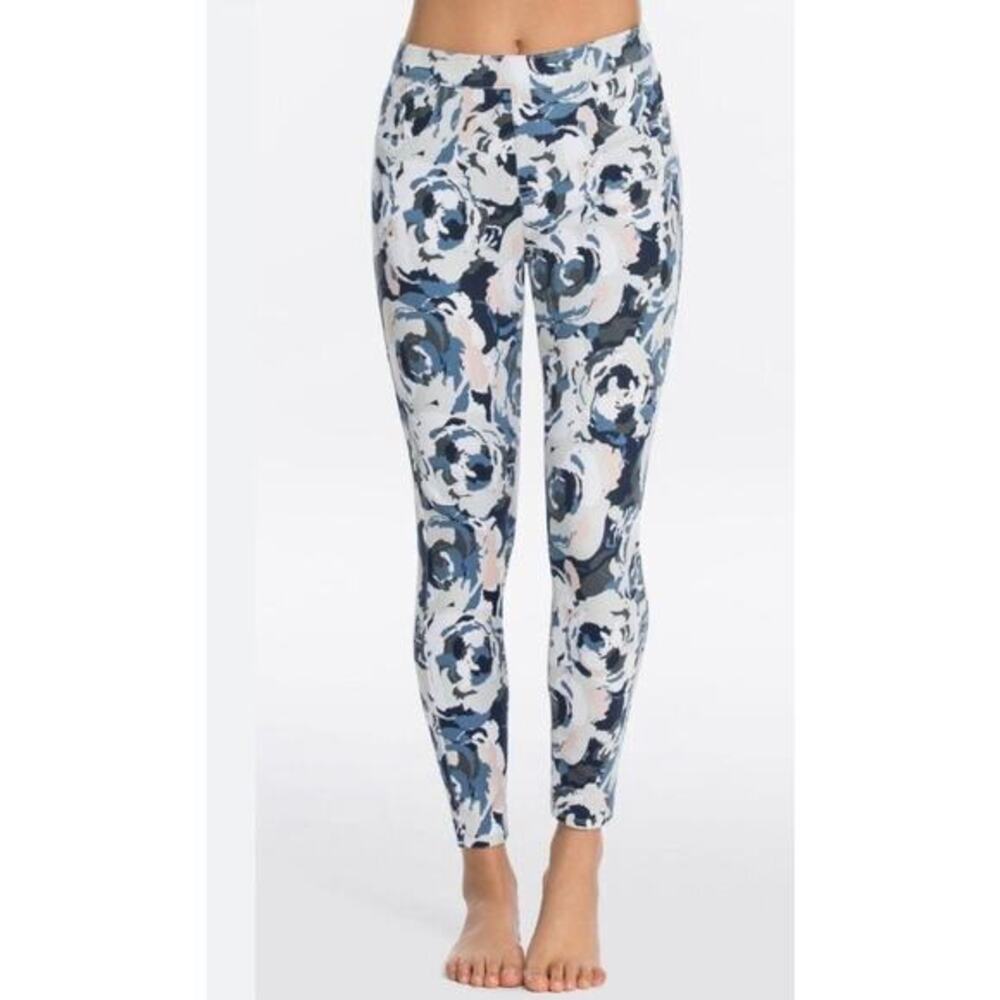 Spanx Jeanish Ankle Leggings Skinny Jeans Floral Design Size Medium‎